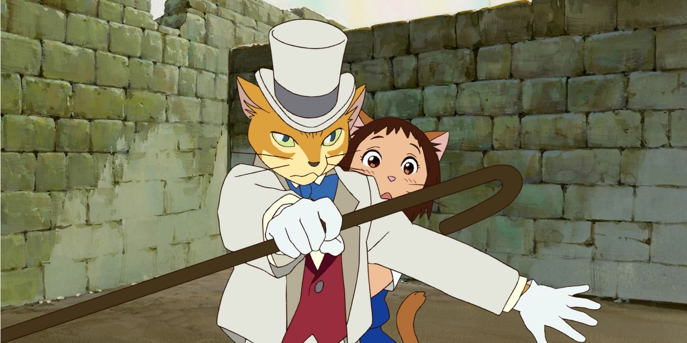 The Baron guards Shizuku in the cat kingdom in The Cat Returns.