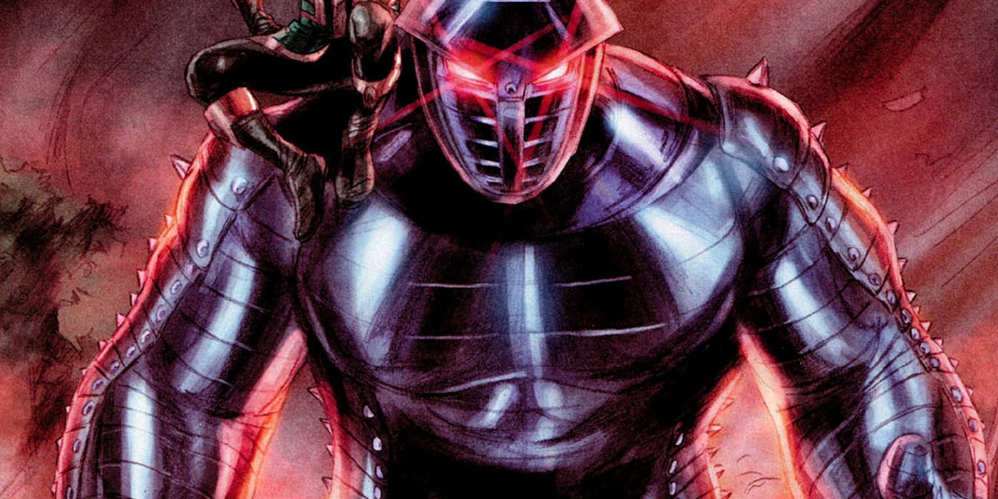 The Destroyer armor as it appears in Marvel comics