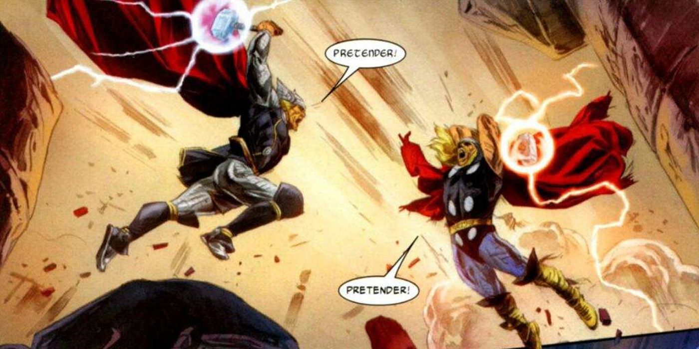 Thor fights Ragnarok in Marvel Comics.