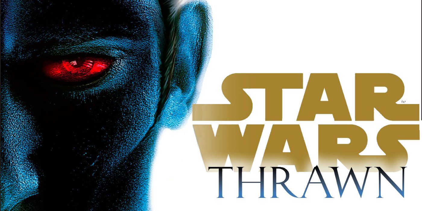 Thrawn's face on the cover of the Star Wars book by Timothy Zahn