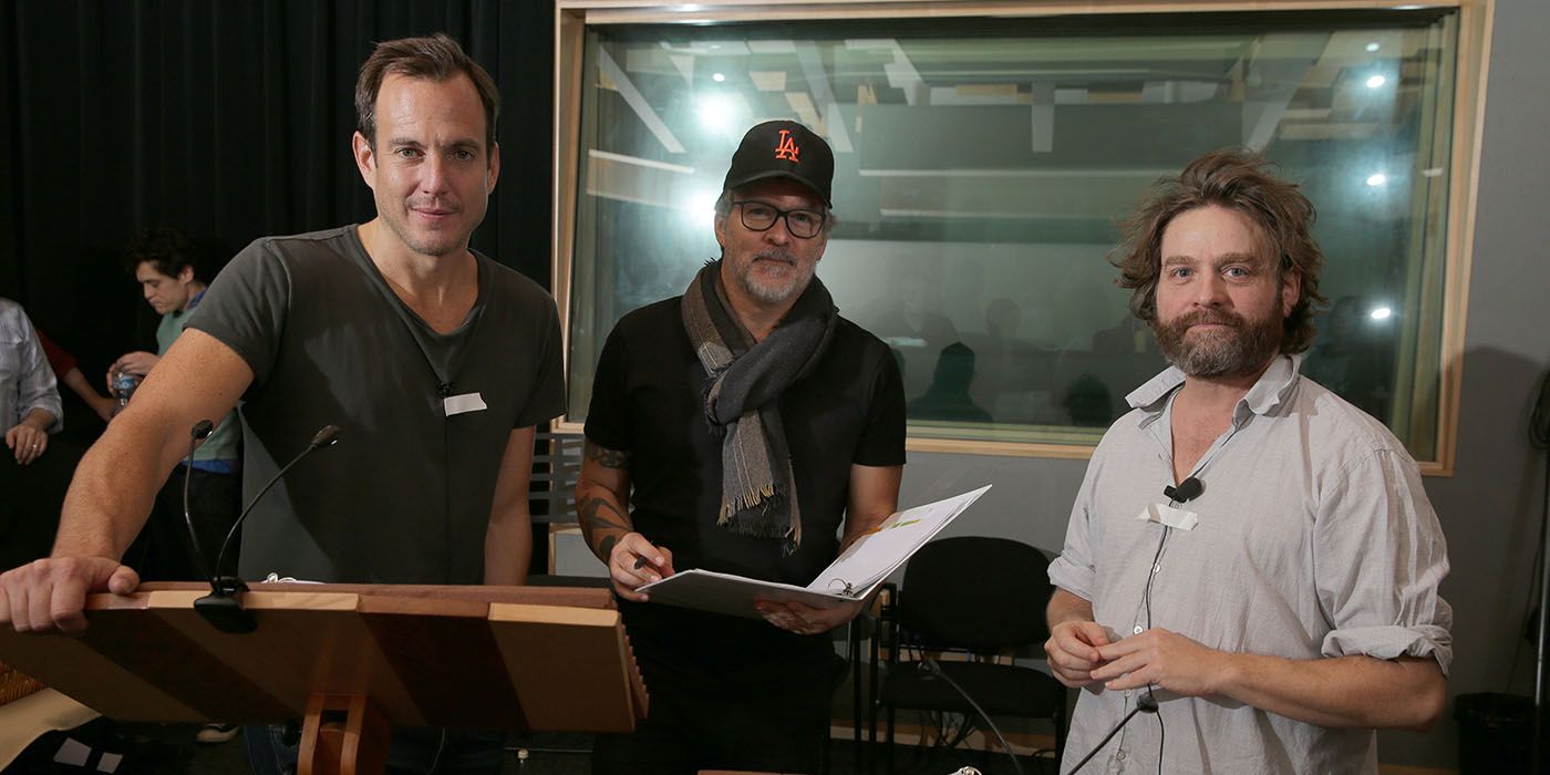 Will Arnett and Zach Galifianakis recording together for The Lego Batman Movie