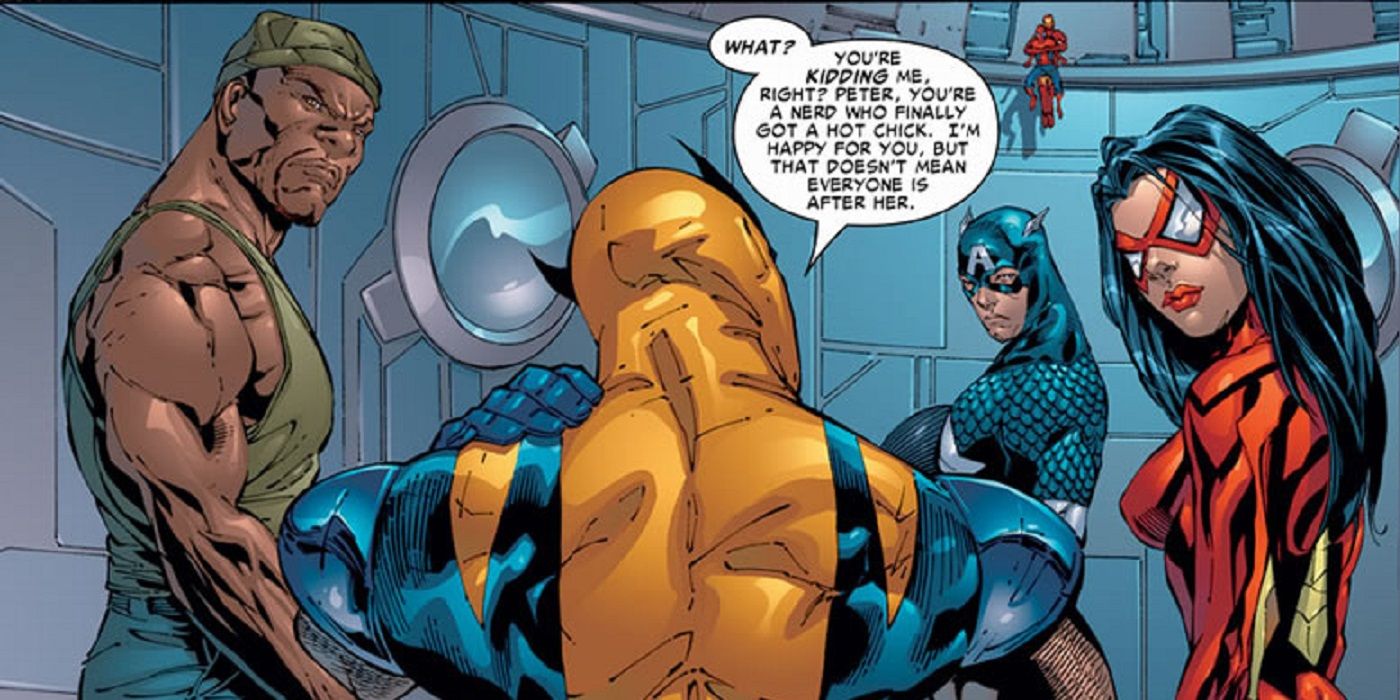 Wolverine New Avengers Luke Cage Jessica Drew Spider Woman Spider Man Captain America