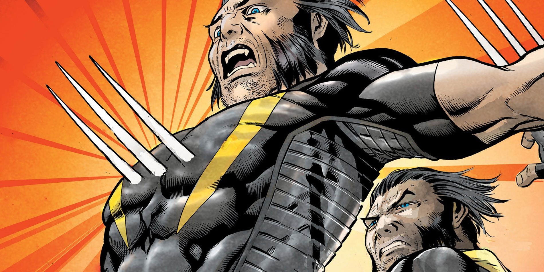 Wolverine impales Wolverine with his claws during the Age of Ultron in Marvel Comics.