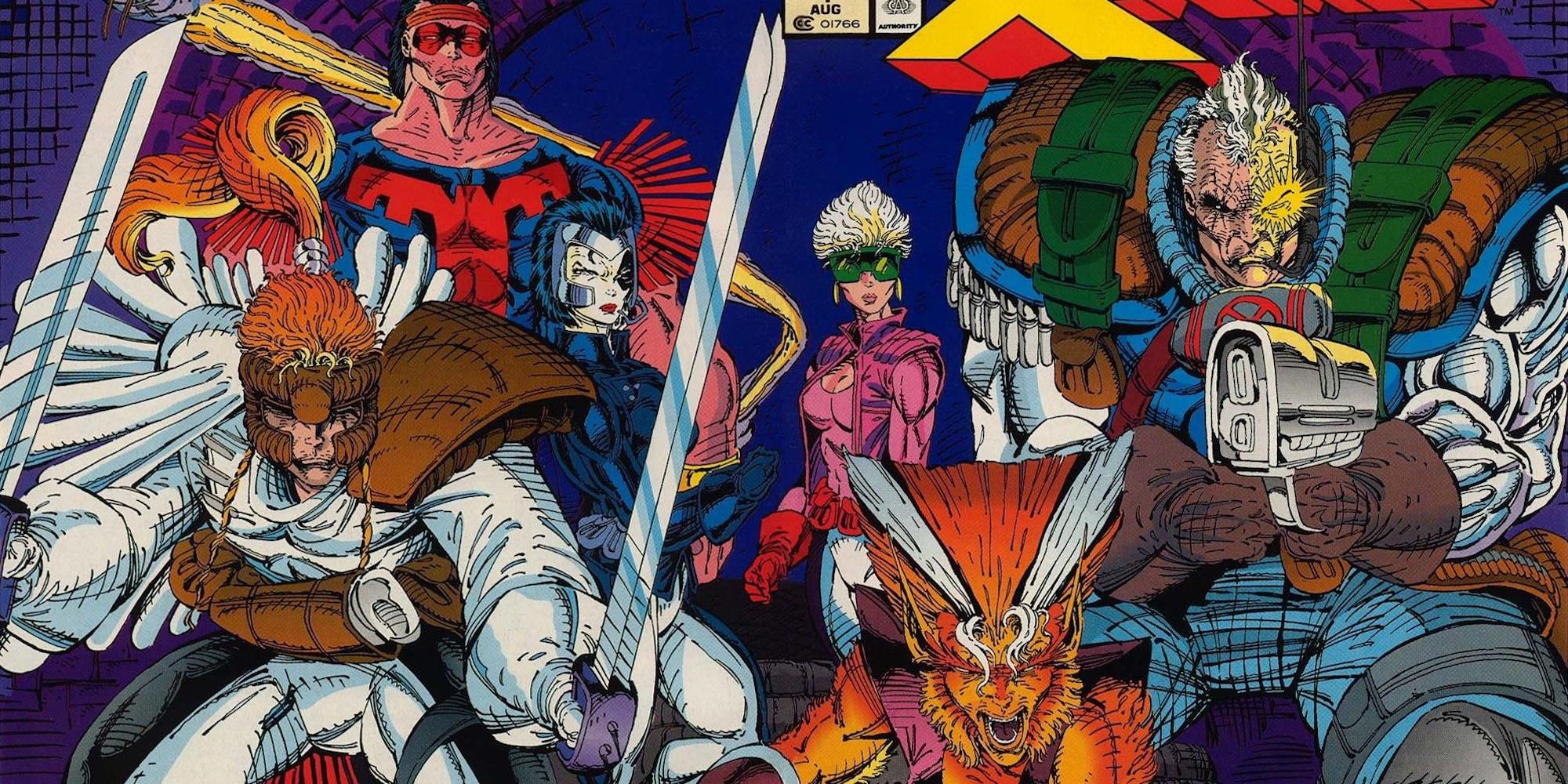 X-Force 1 Marvel Comics capa com Cable recortado