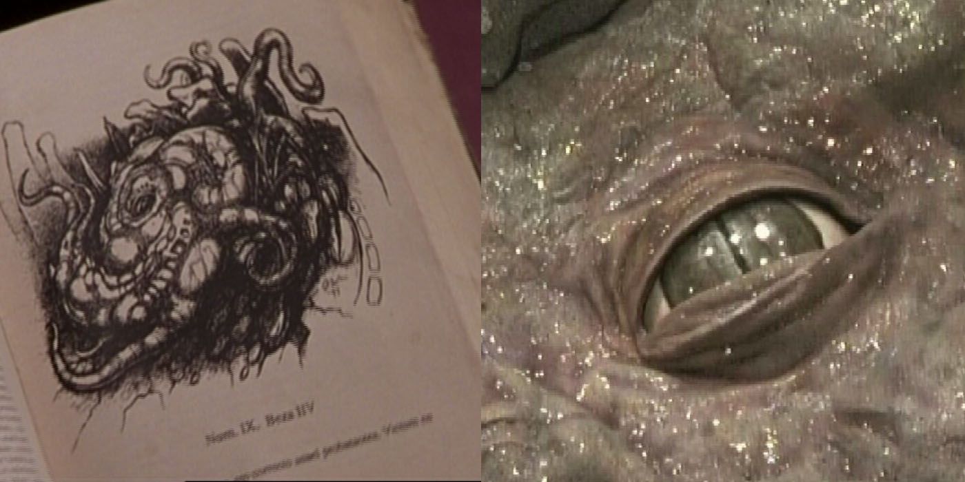 Split image showing a book and the Bezoar from Buffy the Vampire Slayer