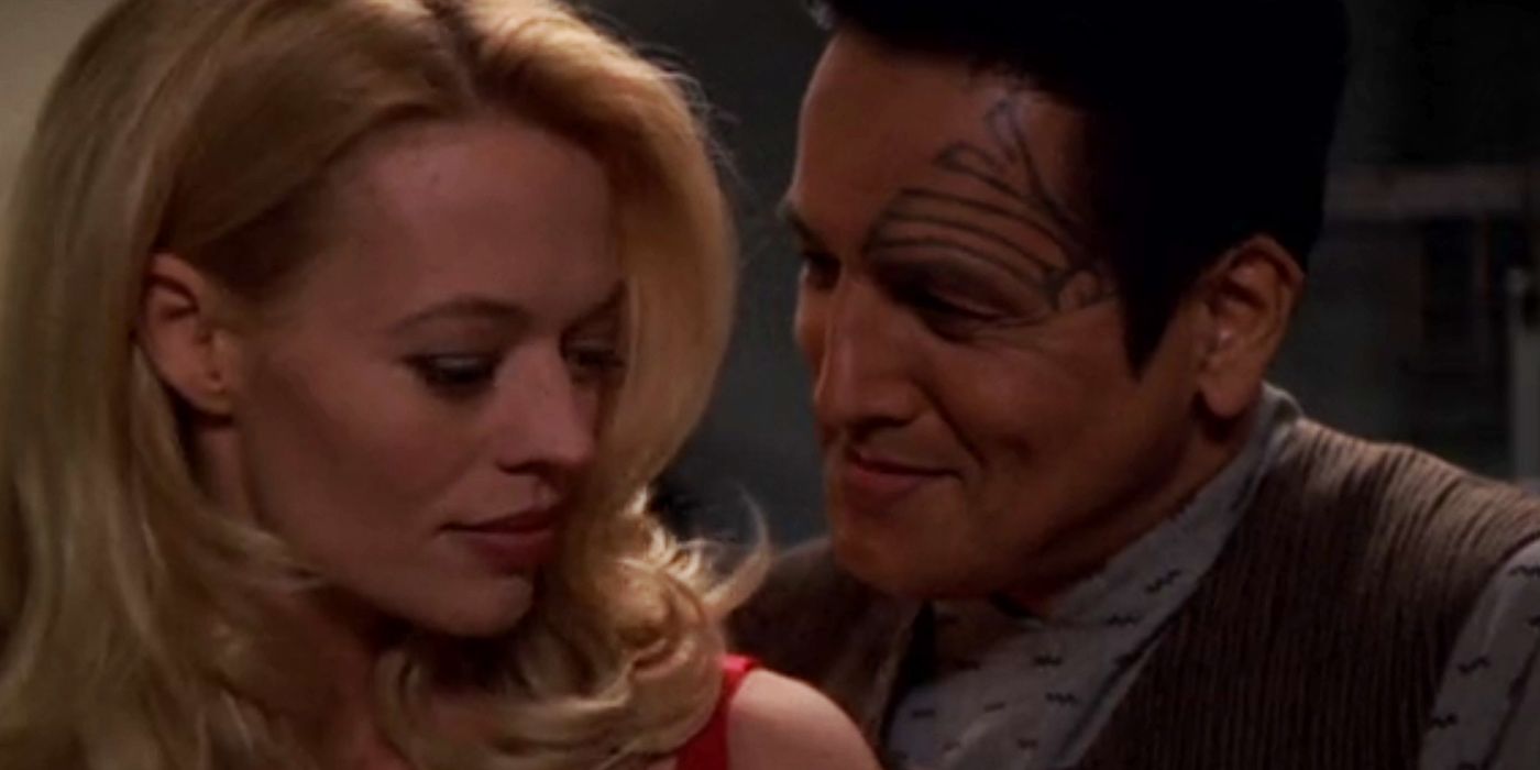 Seven of Nine and Chakotay from Star Trek: Voyager.