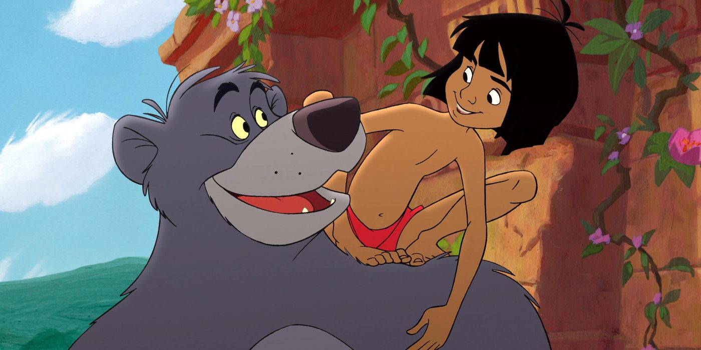 A scene from The Jungle Book 2 with Mowgli and Baloo the bear