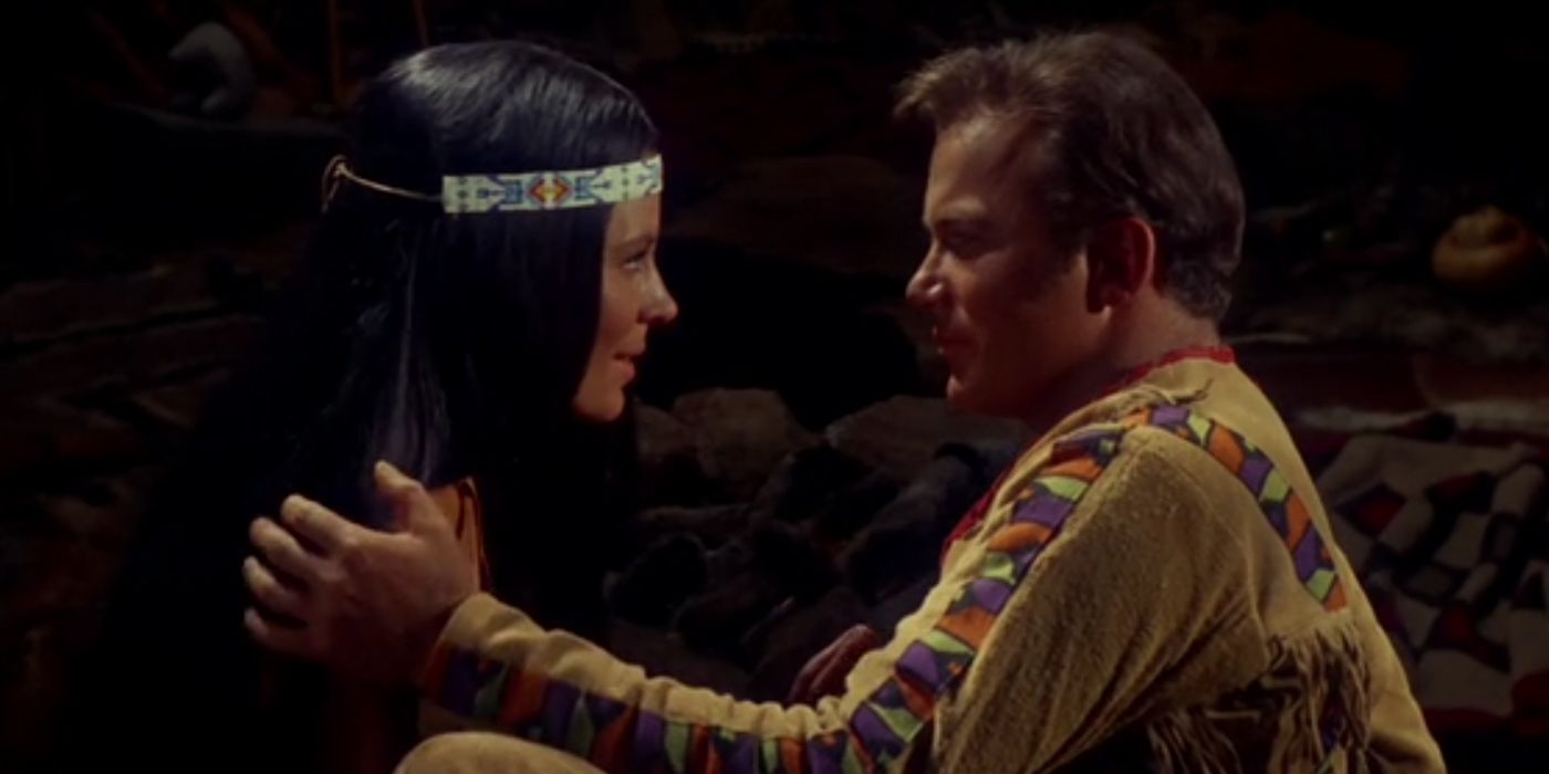Kirk and Miramanee in Star Trek