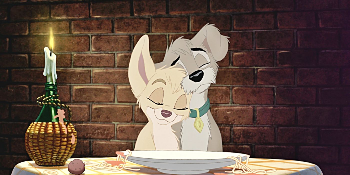 The characters of Scamp and Angel from Lady and the Tramp 2: Scamp's Adventure