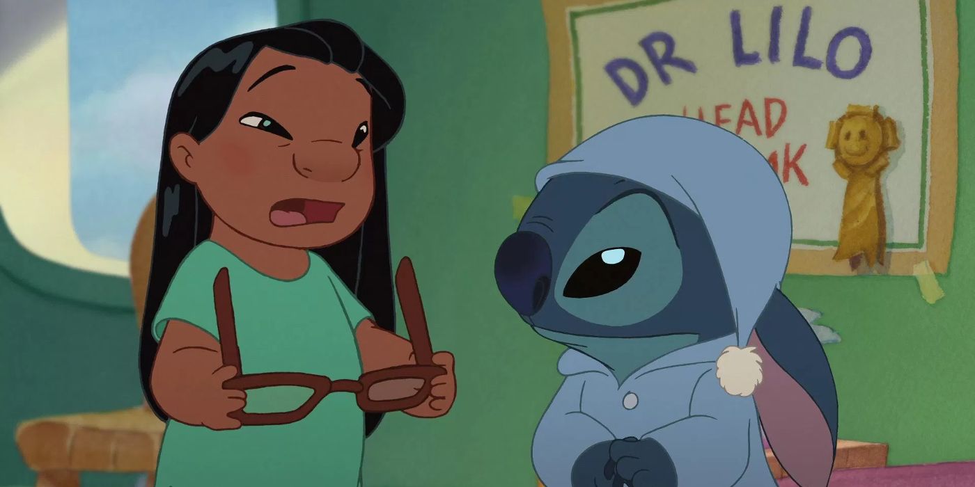 Lilo examine Stitch dans Lilo & Stitch 2 : Stitch Has a Glitch