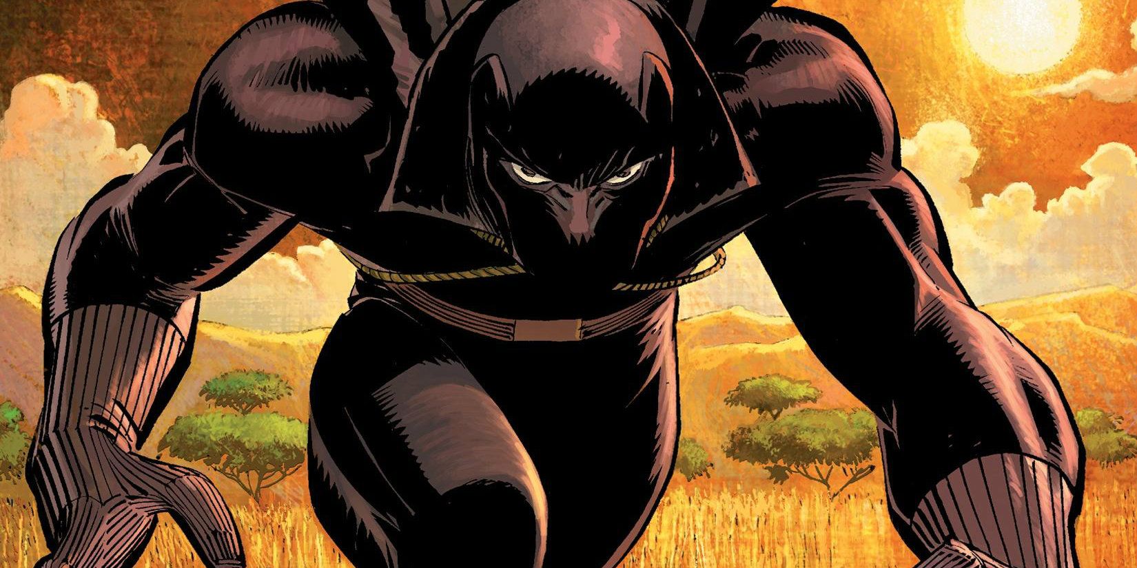 Black Panther hunched as if stalking his prey