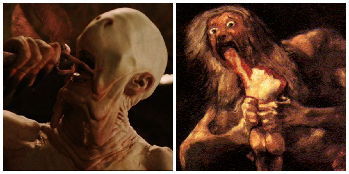 Pan's Labyrinth - Pale Man/Goya painting comparison