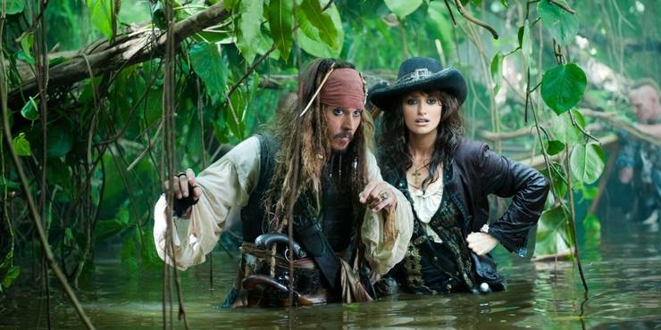 Johnny Depp e Penelope Cruz in Pirati dei Caraibi: On Stranger Tides