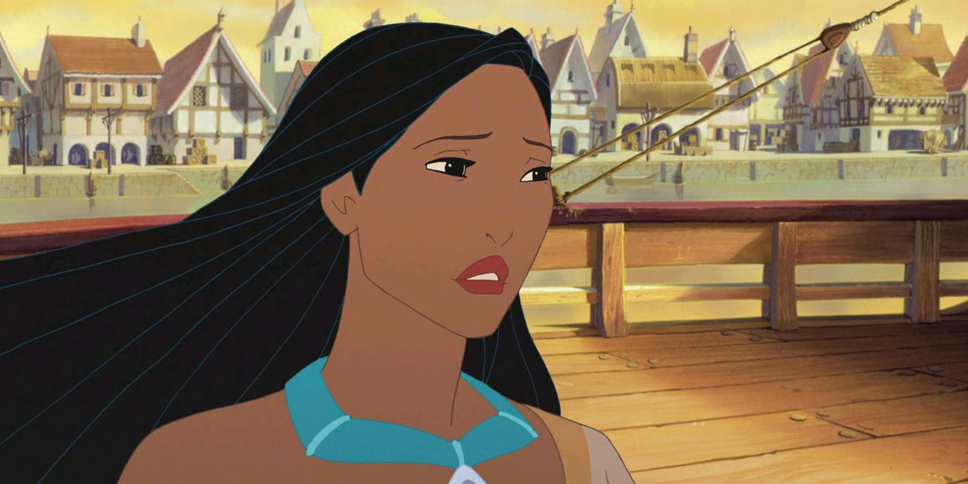 A screenshot from Pocahontas II; Journey to a New World