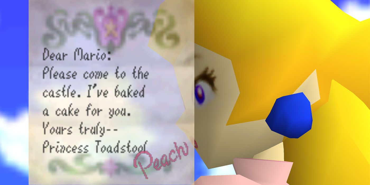 Princess Peach's letter using both Peach and Toadstool names in Super Mario 64