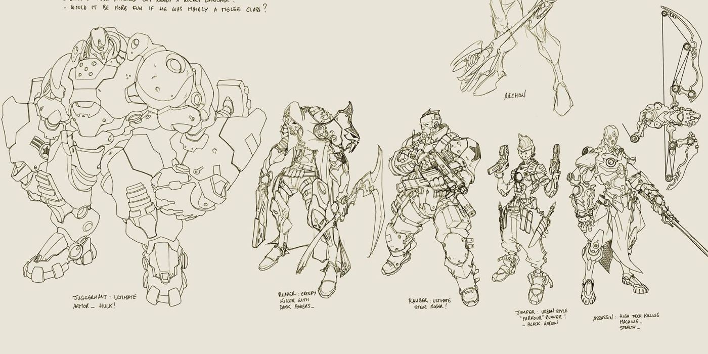Some early concept art for Blizzard's cancelled Project Titan