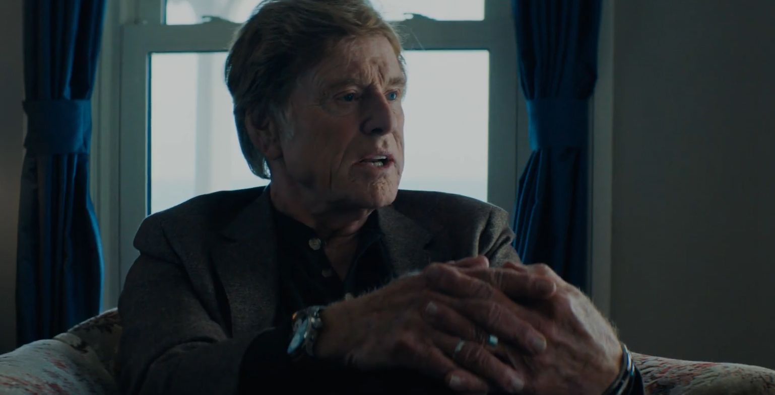 Robert Redford giving an interview in The Discovery.