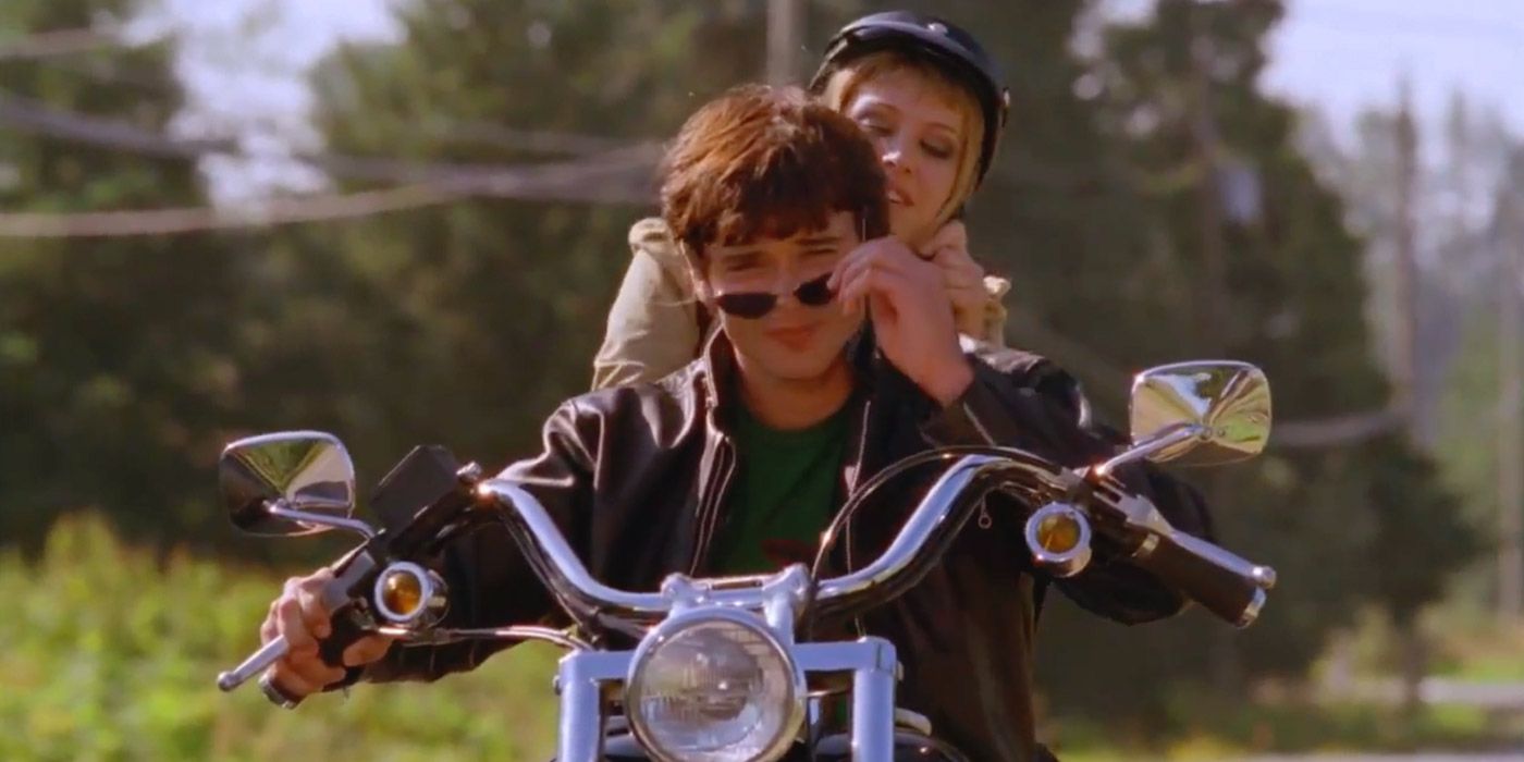 Evil Clark Kent Riding Motorcycle in Smallville