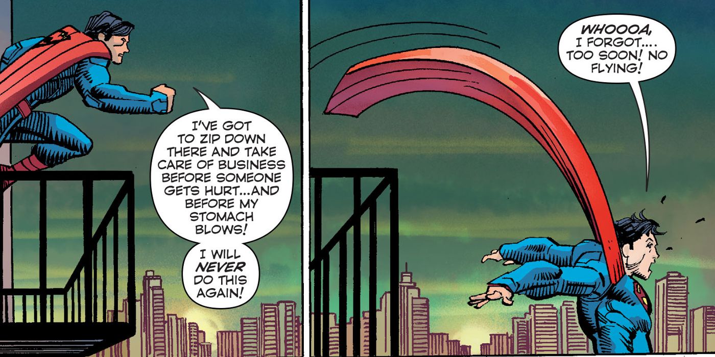 Superman loses the power of flight in Superman #40 (2015)