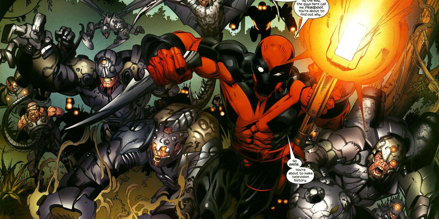 Deadpool leading the Reavers in the Ultimate Universe