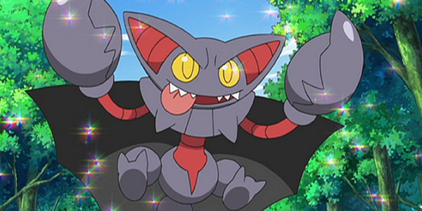 Ash's Gliscor sticking its tongue out in the Pokémon anime
