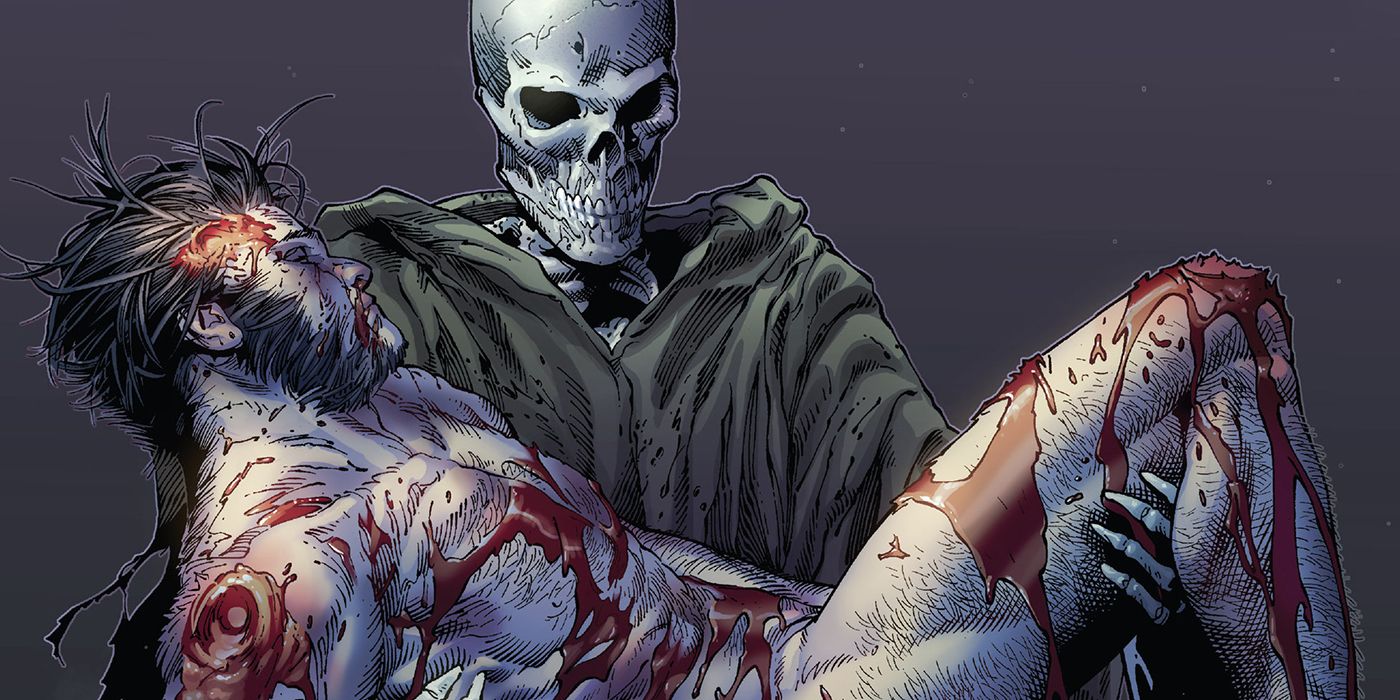 Death of Wolverine #4, Logan finally succumbs to his wounds