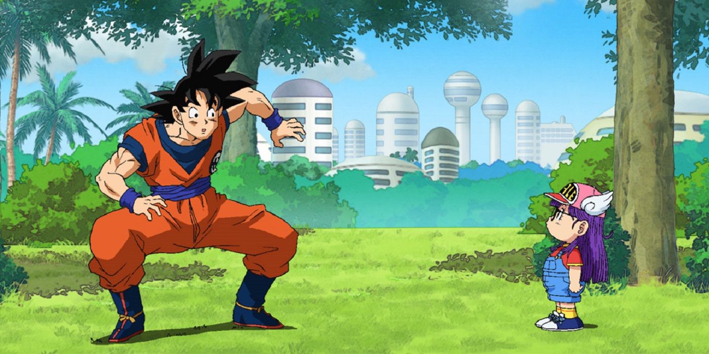 Arale meets Goku again in Dragon Ball Super
