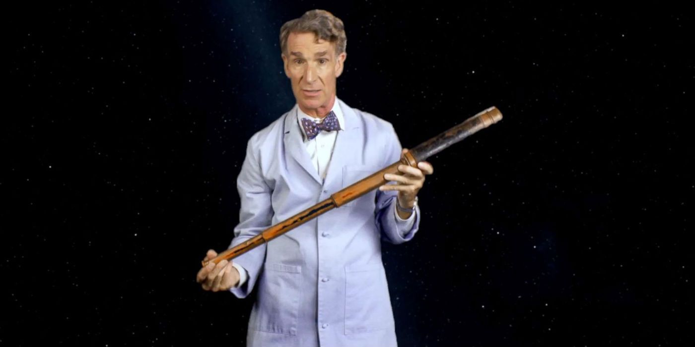 Bill Nye and baseball bat