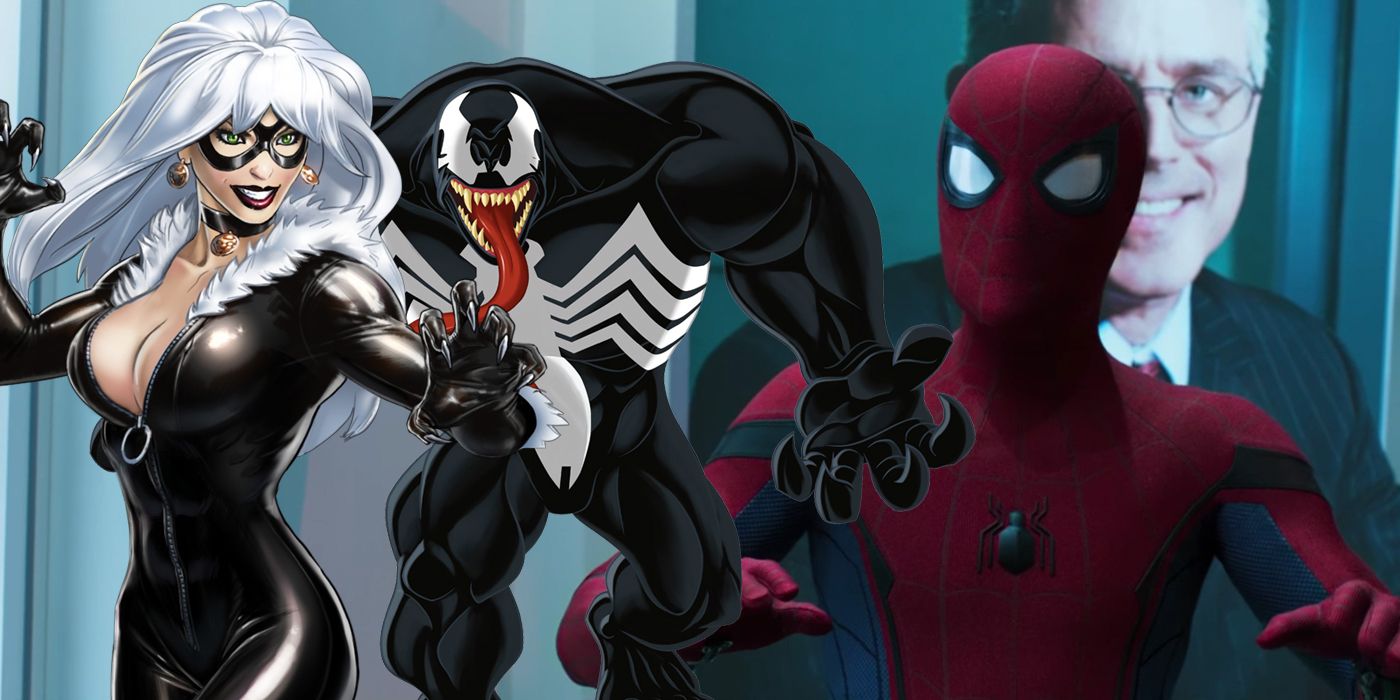 Black Cat and Venom and Spider-Man
