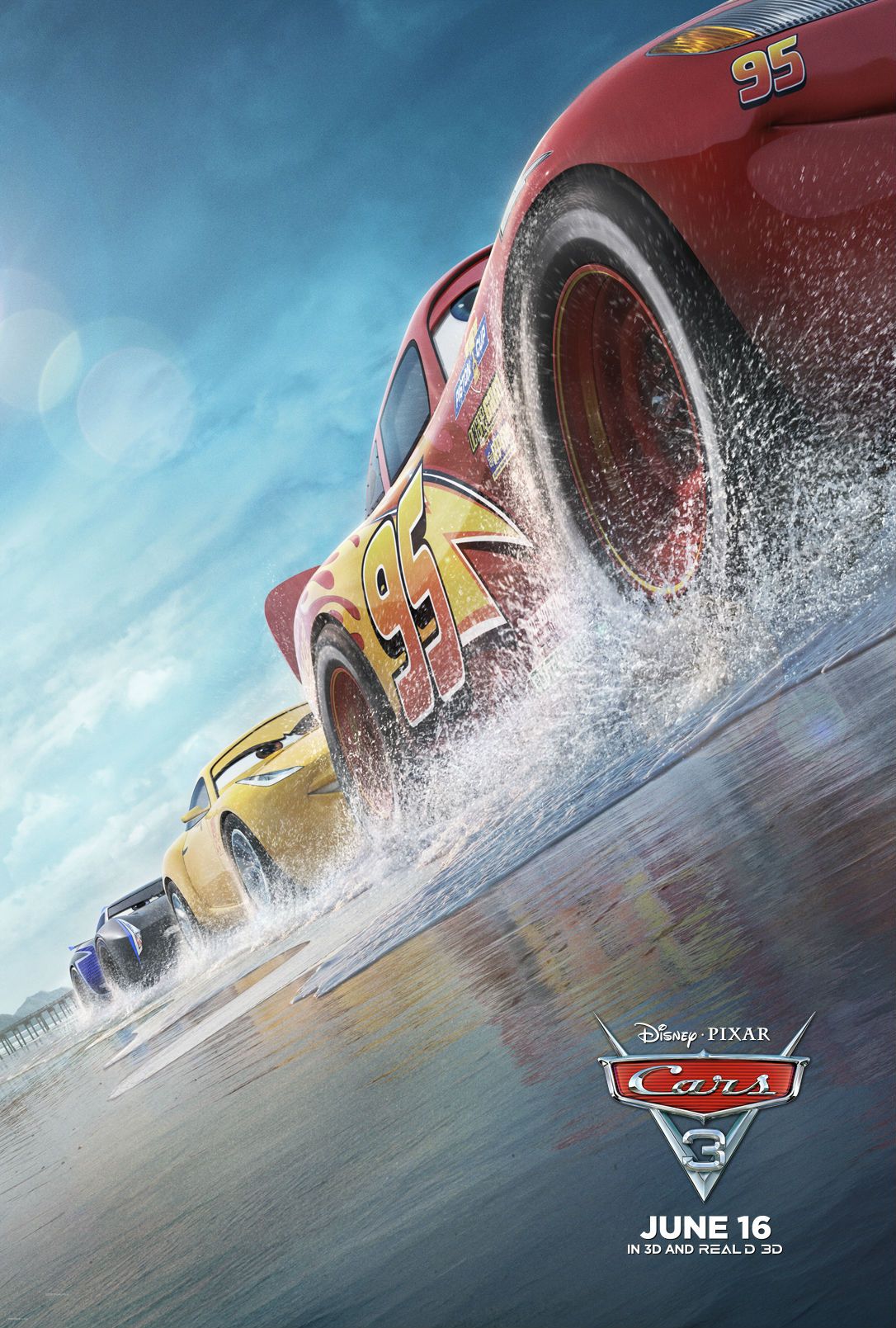 CARS 3 - Race Beach Poster