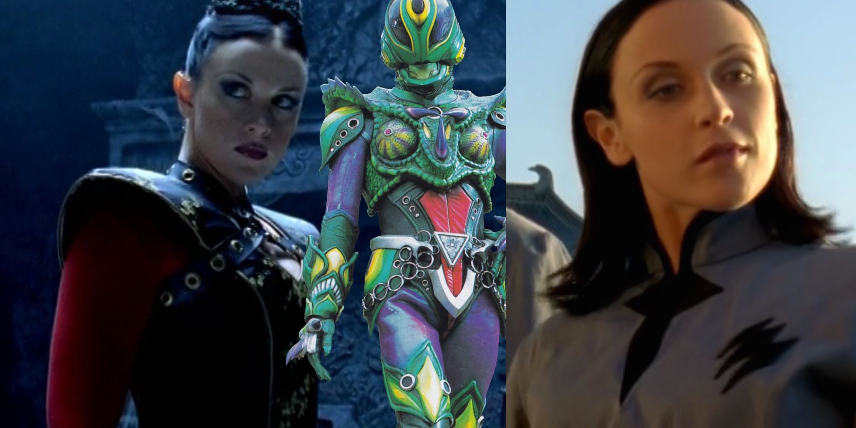 The three versions of Camille in Power Rangers Jungle Fury