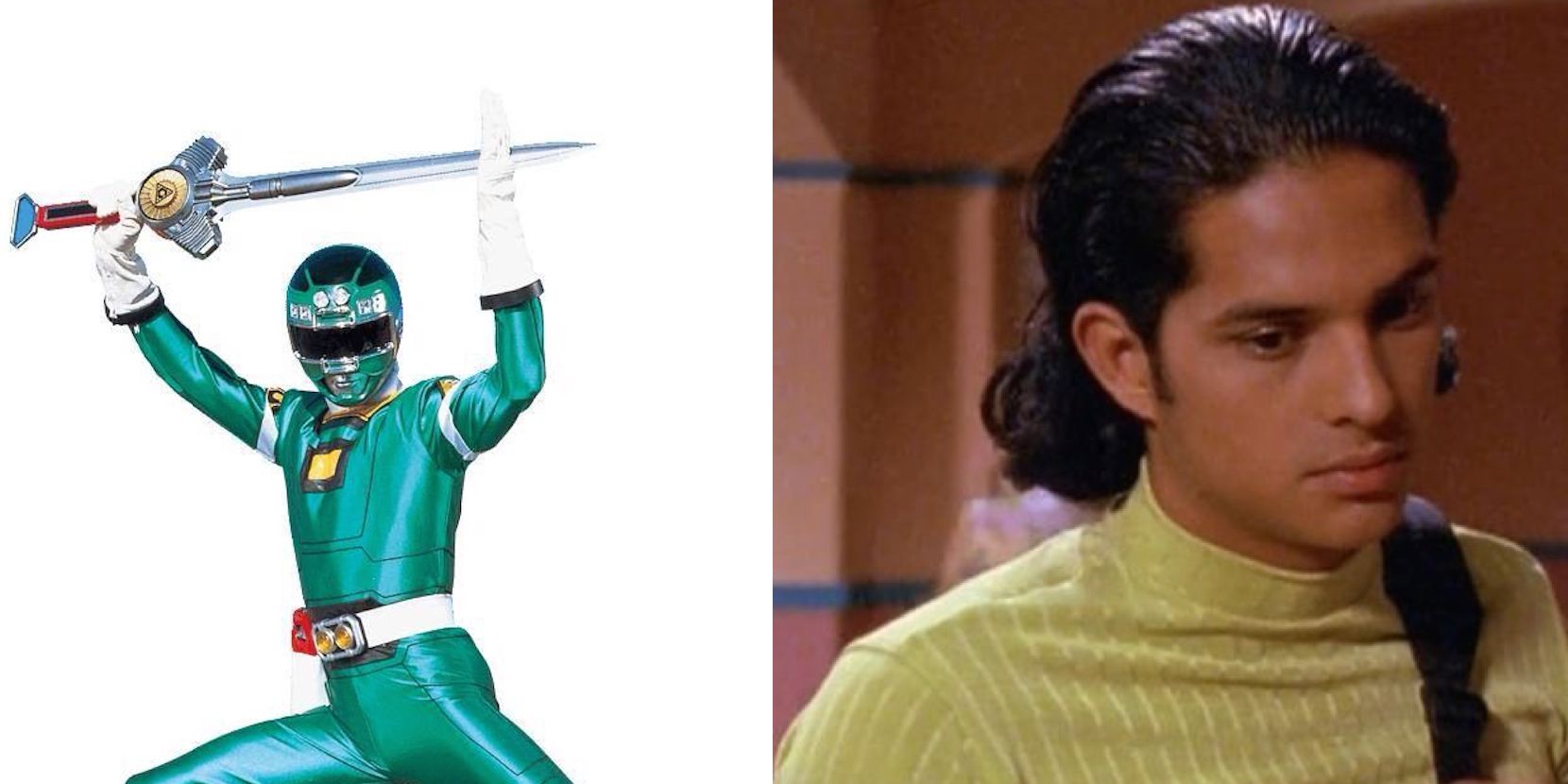 Carlos como Ranger Verde em Power Rangers Turbo