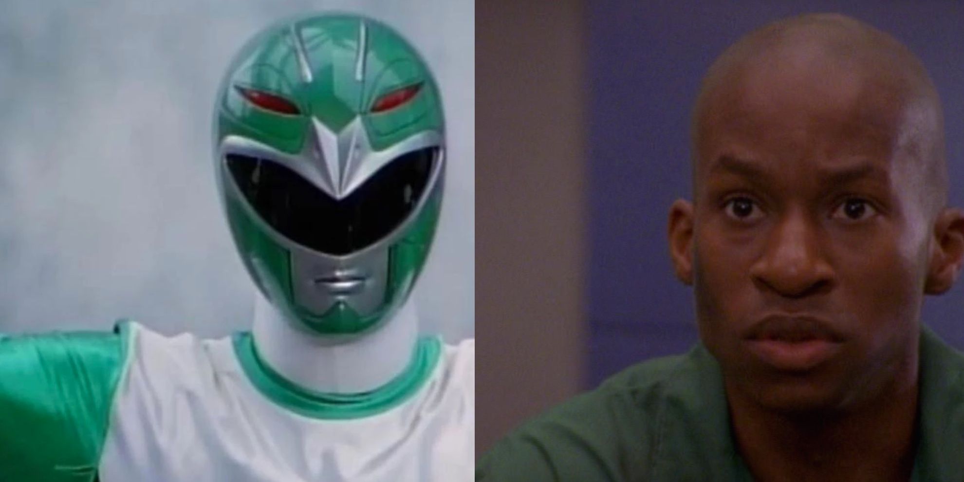 Damon como Ranger Verde em Power Rangers Galáxia Perdida