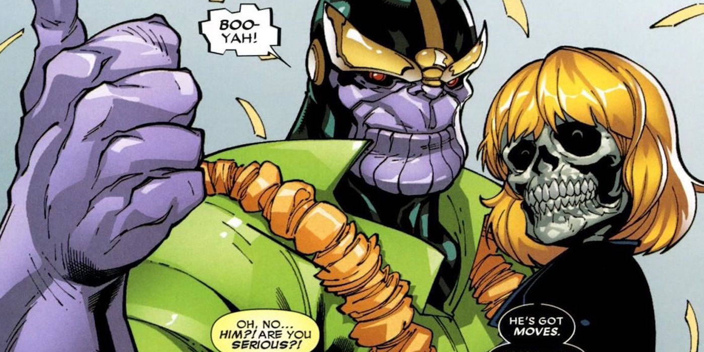 Deadpool versus Thanos and Death in Marvel Comics