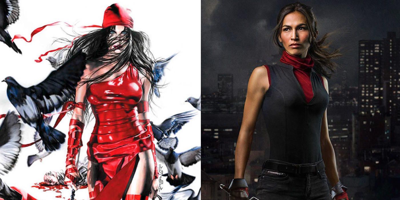 Elektra from Marvel Comics and Daredevil on Netflix