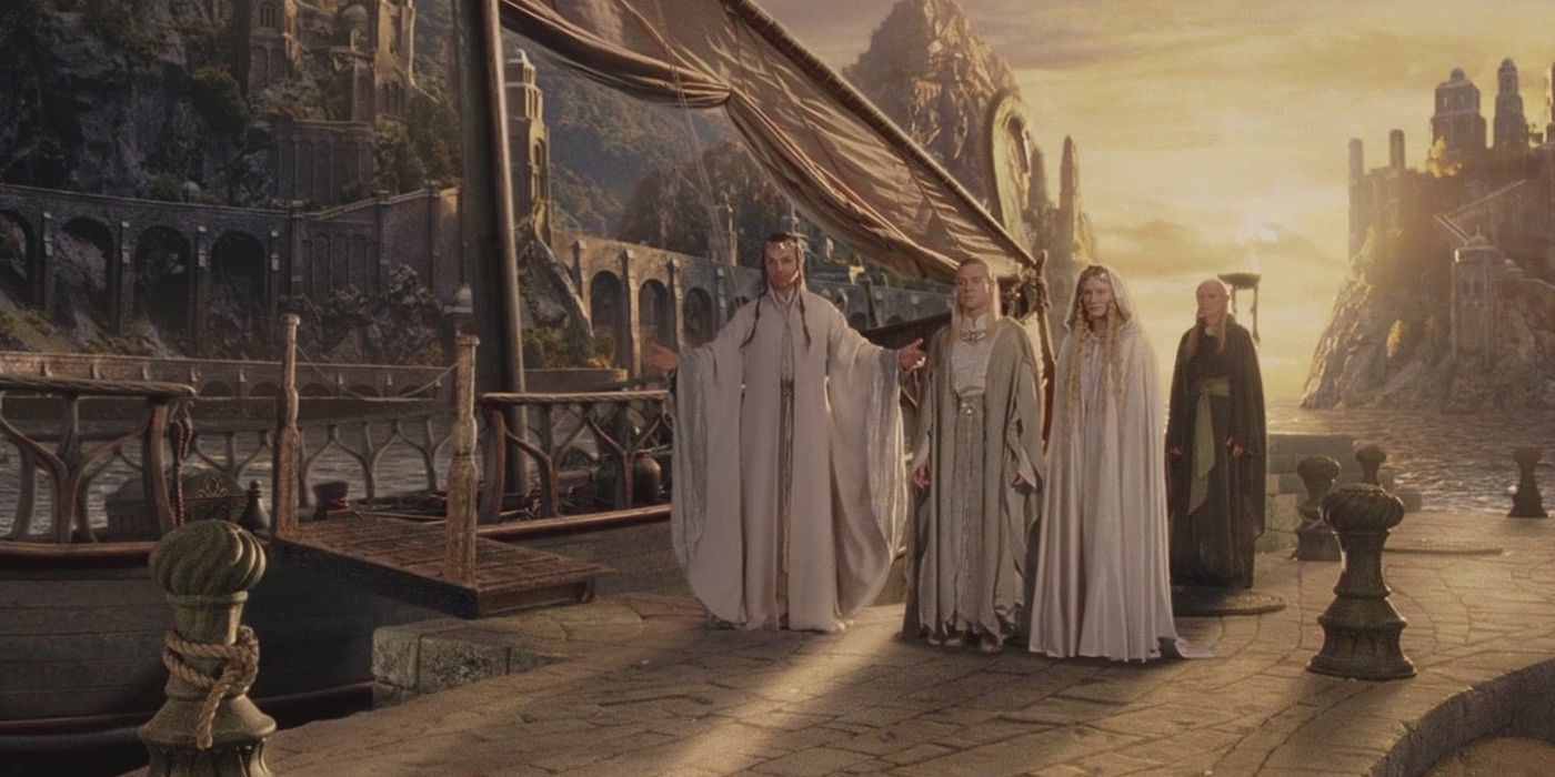 Elves sailing to Undying Lands in Lord of the Rings