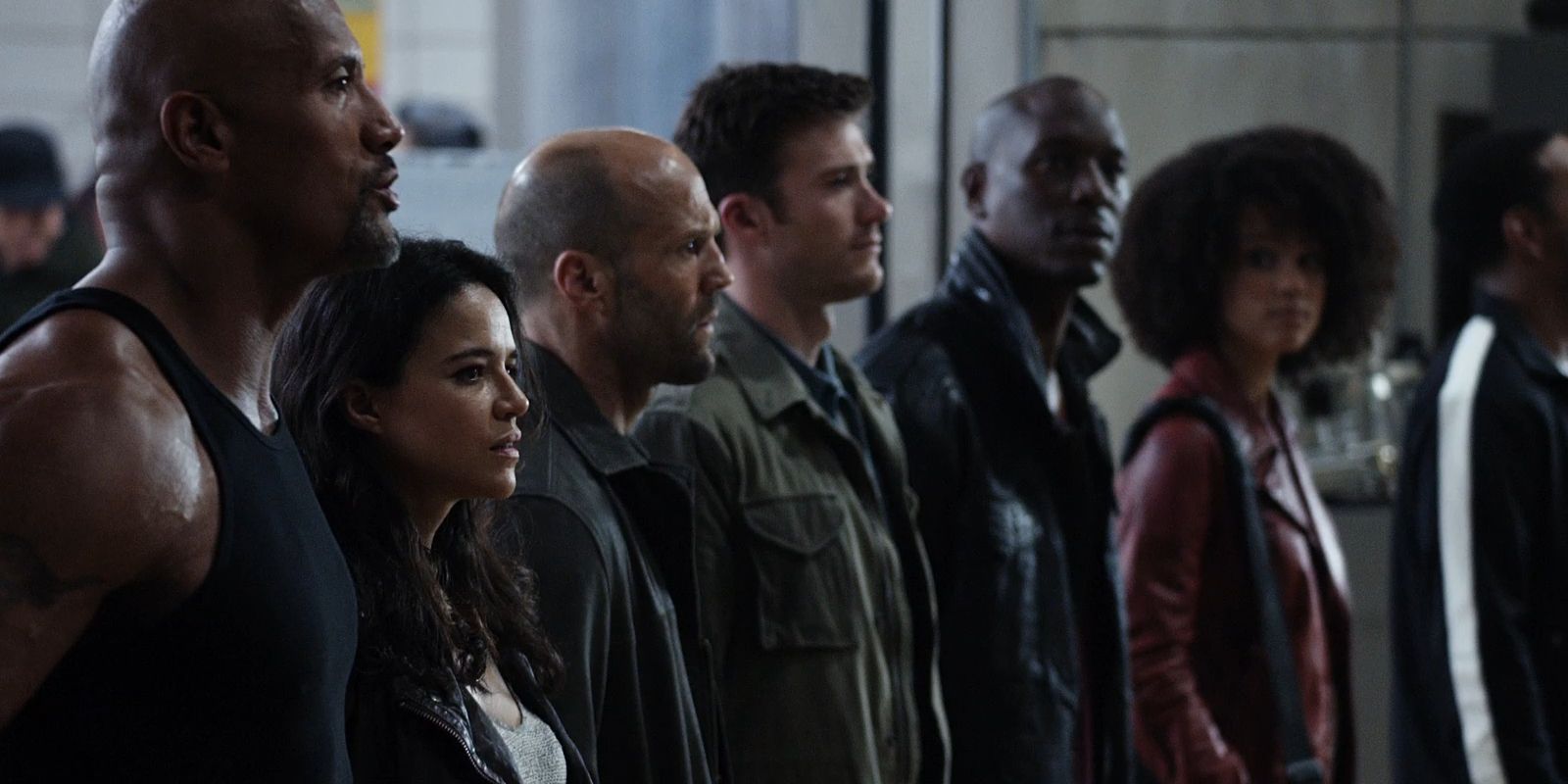The Team Lines Up With Deckard Shaw in Fate of the Furious
