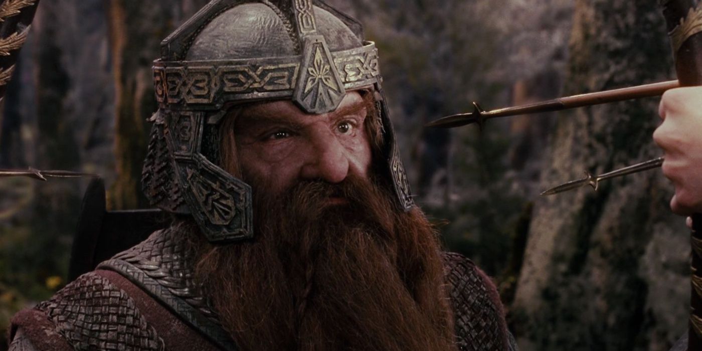 Gimli looks sternly in Lord of the Rings 