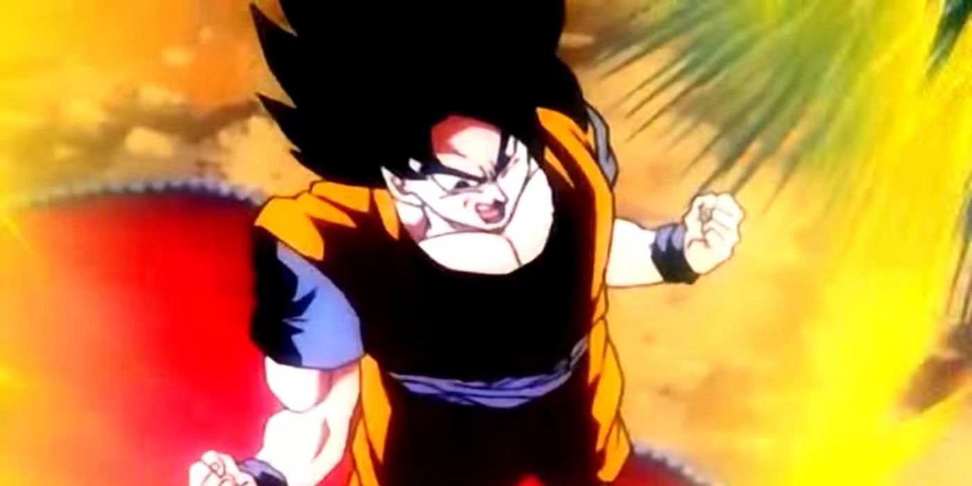 Goku in his Super Saiyan Power state in Hell