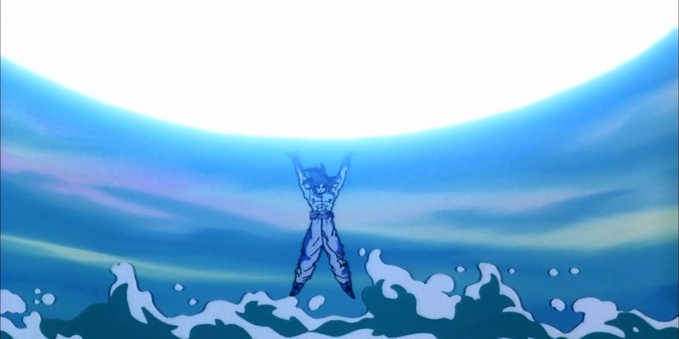 Goku Using The Spirit Bomb in Dragon Ball Z