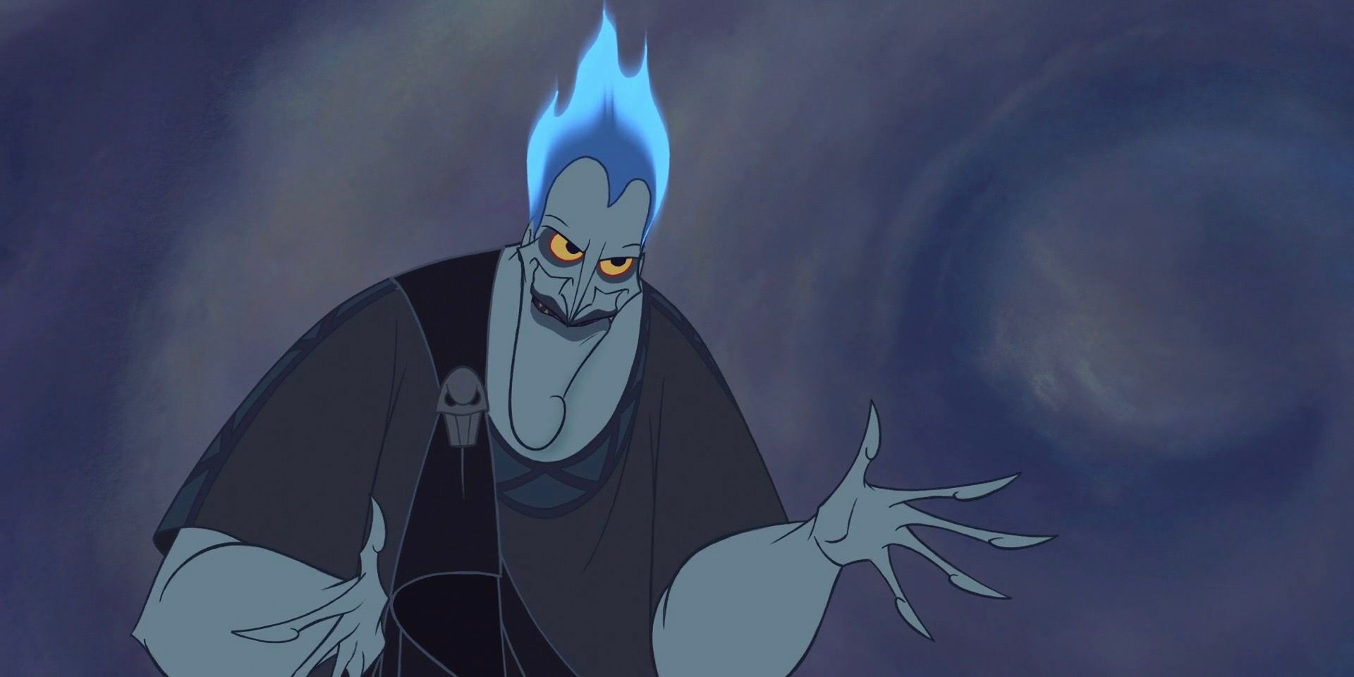 Hades spreads his arms out in Disney's Hercules