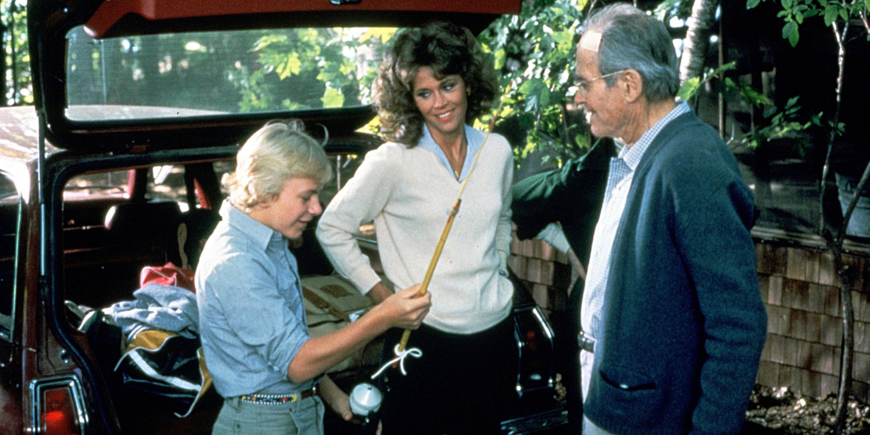 Henry Fonda como Norman Thayer e Jane Fonda como Chelsea em On Golden Pond