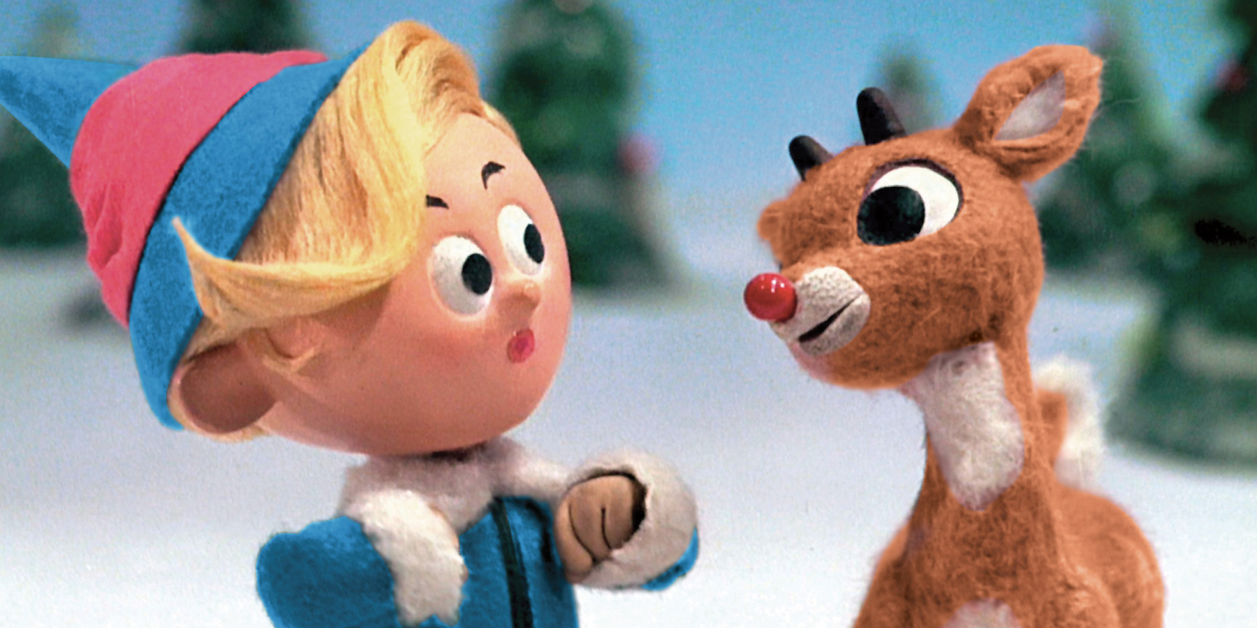 Hermey talks to Rudolph in Rudolph the Red-Nosed Reindeer 