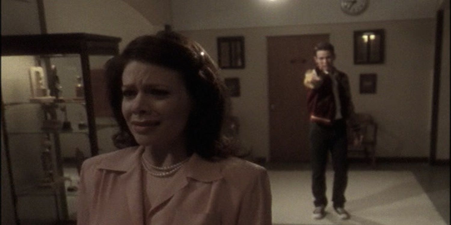 Split image of Grace and James in Buffy The Vampire Slayer