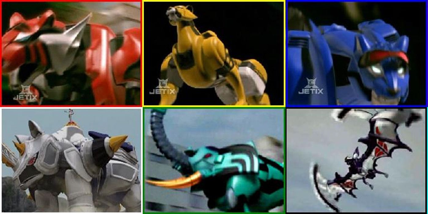 Zords from Power Rangers Jungle Fury
