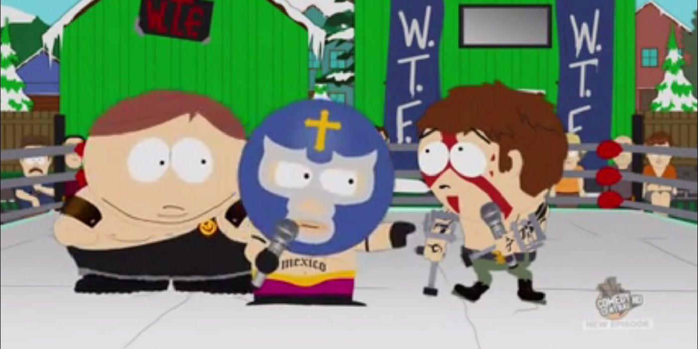 Kenny as wrestler El Pollo Loco in South Park