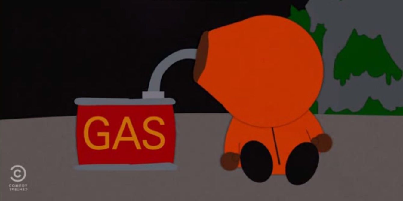 Kenny drinking gasoline on South ParkKenny drinking gasoline on South Park