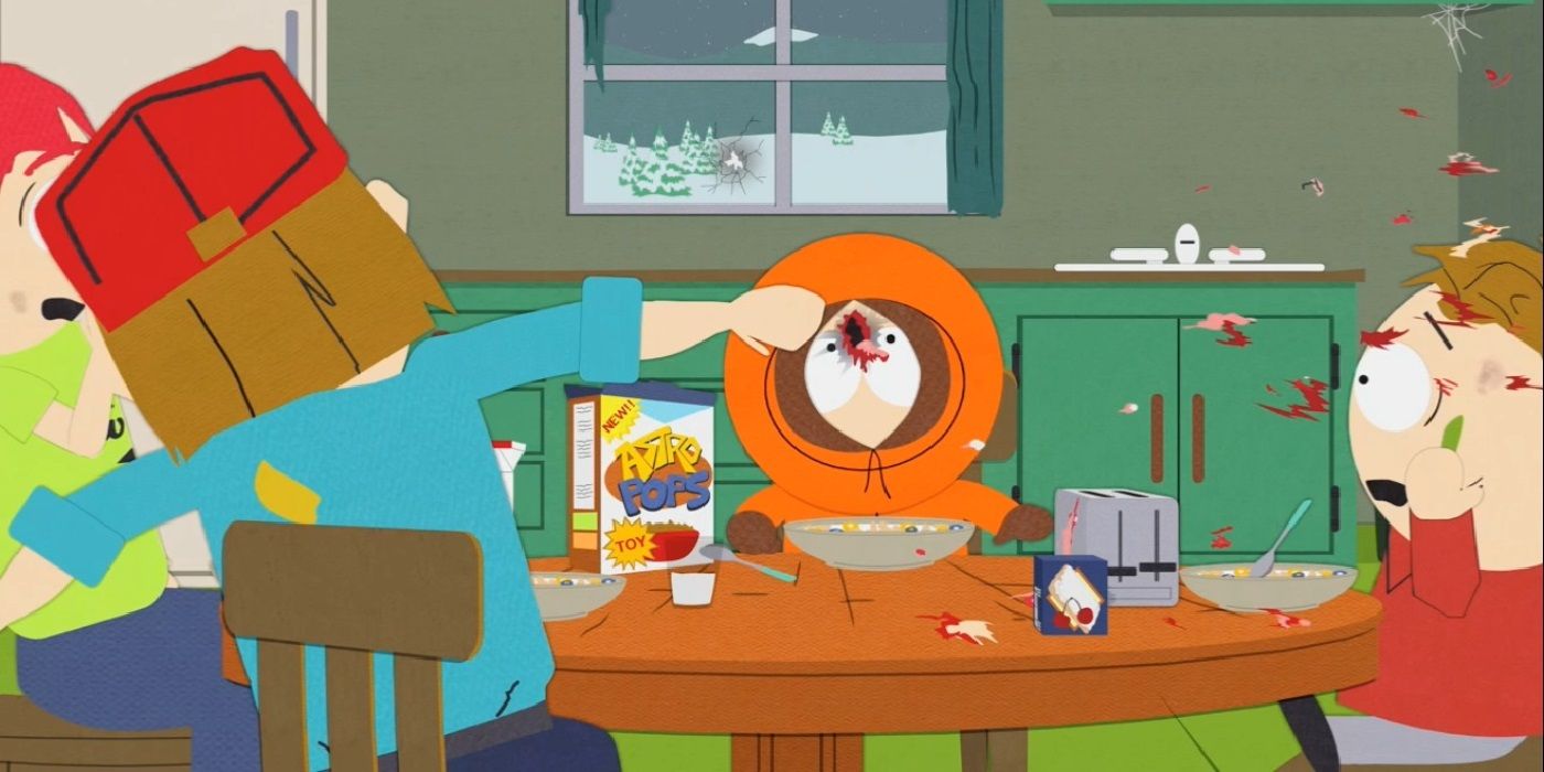 Kenny shot in the head on South Park