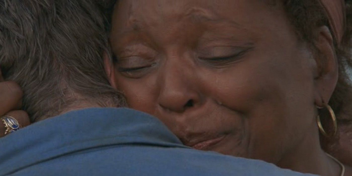 Rose and Bernard hugging on Lost