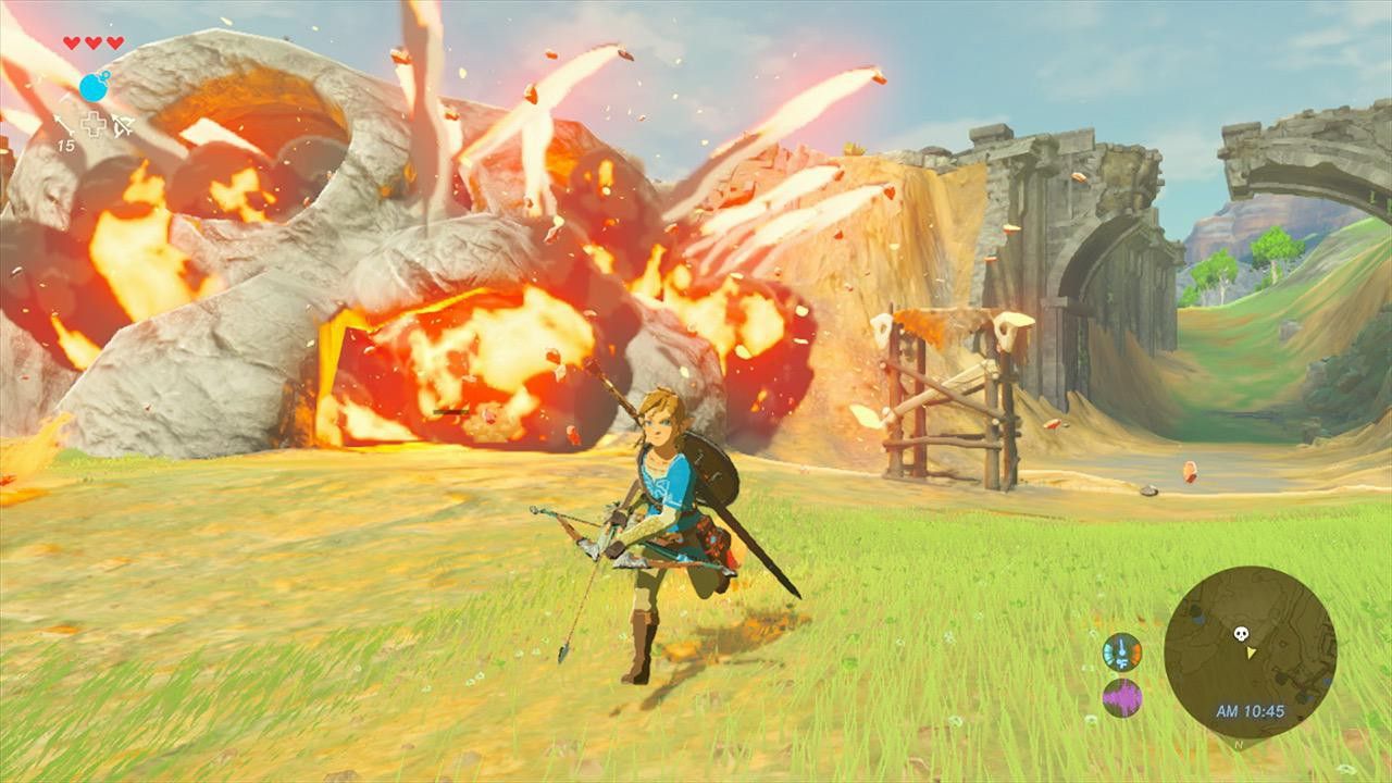 Legend of Zelda: Breath of the Wild Screenshot - Explosion